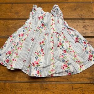 Pippa & Julie Pastourelle Baby Dress 0 3M Floral Stripes Ruffle‎ Sleeve